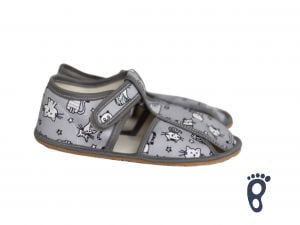 Baby Bare Shoes - Papučky - Grey Cat