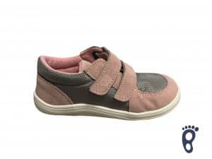 Baby Bare Shoes - FEBO Sneakers - Grey/Pink 2