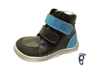 Baby Bare Shoes - FEBO WINTER - Black Asfaltico