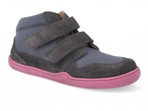 blifestyle barefoot topanky prechodne loris velcro grau zateplene fleece