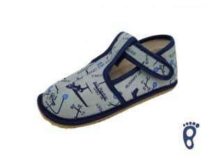 BOTY BEDA - Papučky - BF060010/W/02 - Grey Aeroplane - SLIM