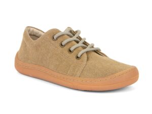 froddo barefoot vegan laces beige platene textilne tenisky