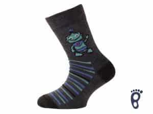 Lasting - Merino ponožky - Tenšie - Robot modré - TJB 504