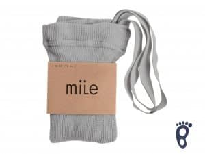 MILE - Sivé pančušky - s trakmi