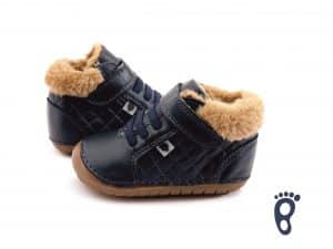 old soles quilt navy detske barefoot kozene zateplene topanky