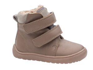 protetika barefoot topanky detske zimne zateplene kozene beka dark pink