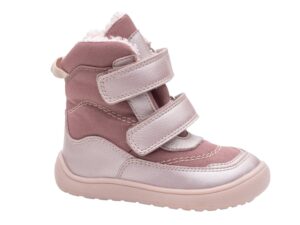 protetika barefoot topanky detske zimne zateplene nut pink